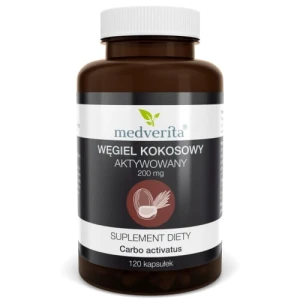 Medverita Węgiel kokosowy aktywowany 120 kapsułek