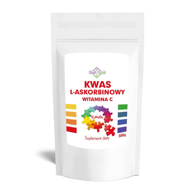 SOUL FARM Kwas L-Askorbinowy proszek 500 g