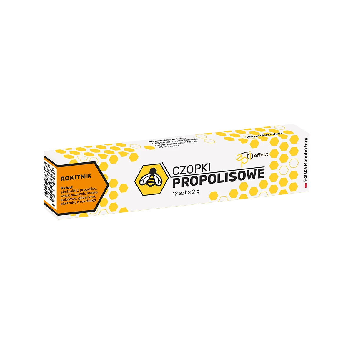 API EFFECT Czopki propolisowe ROKITNIK 12 sztuk