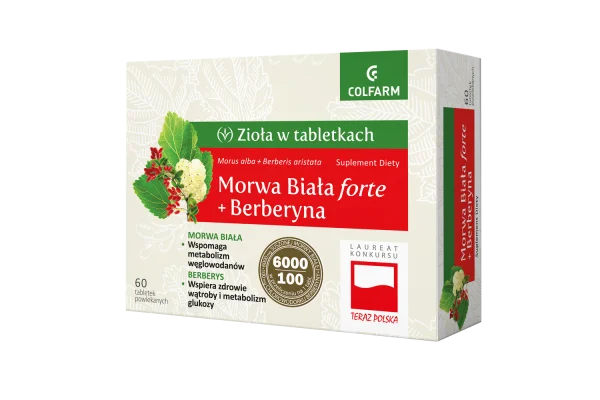 Colfarm Morwa Biała forte + Berberyna 60 tabletek
