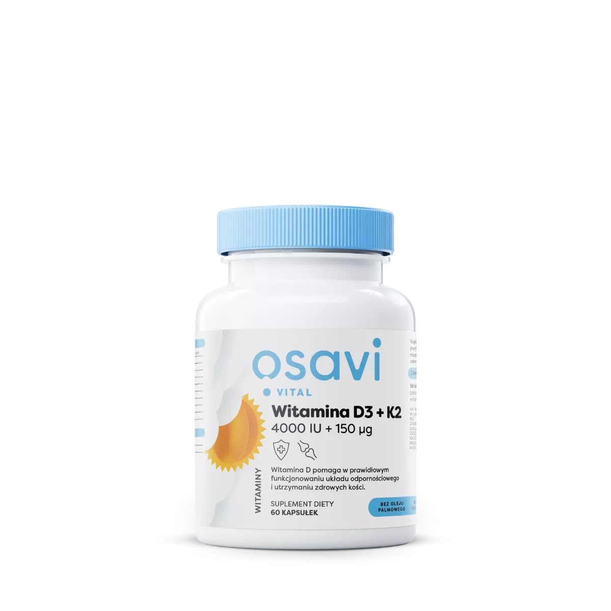 Osavi Wit D3 + K2 4000 IU+150ľg 60 kapsułek