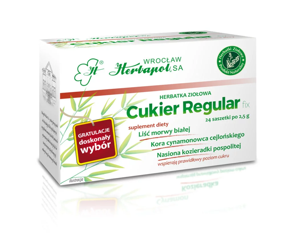 Herbapol Wrocław Herbatka Cukier Regular 24 saszetek