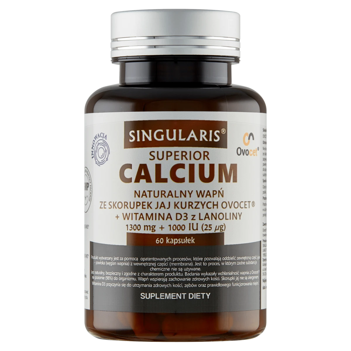 SINGULARIS Calcium Wapń z skorupek jaj 60 kapsułek