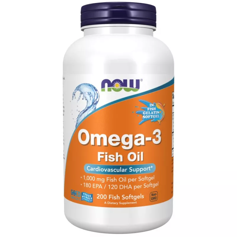 Now Foods Omega-3 Fish Oil 200 kapsułek