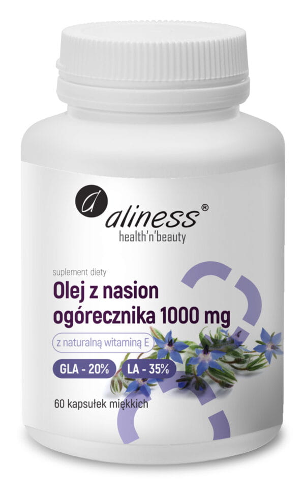 Aliness Olej z nasion ogórecznika 1000mg 60 kapsułek