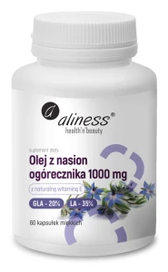 Aliness Olej z nasion ogórecznika 1000mg 60 kapsułek