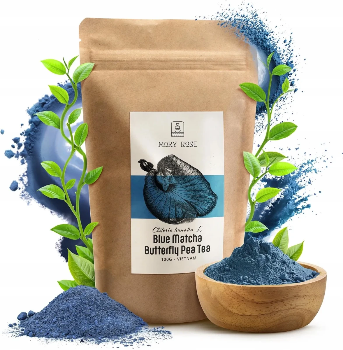 MARY ROSE  Blue Matcha Butterfly 100g