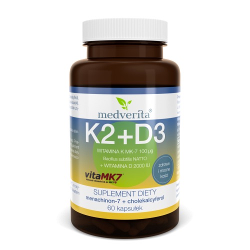 Medverita Witamina K2 MK7 100μg + D3 2000IU 60 kapsułek