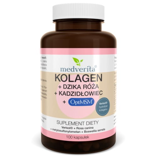 Medverita Kolagen + Dzika róża+ Kadzidłowiec + MSM 100 kapsułek