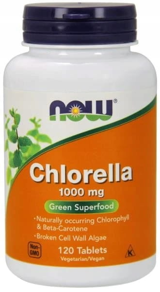 Now Foods Chlorella 1000mg 120 tabletek