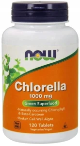 Now Foods Chlorella 1000mg 120 tabletek