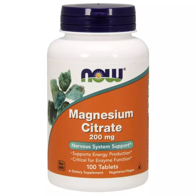 Now Foods Cytrynian Magnezu 200mg 100 tabletek