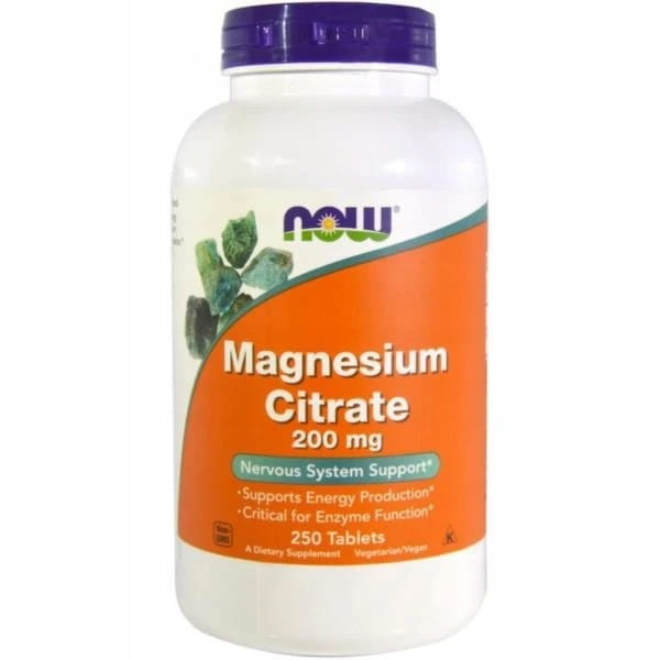 Now Foods Magnesium Citrate 250 tabletek