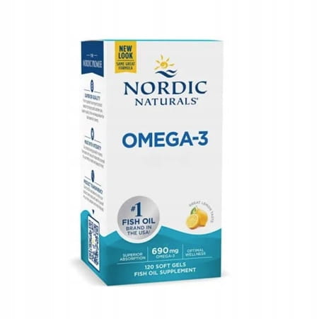 Nordic Naturals Omega-3 690 mg Lemon 120 kapsułek