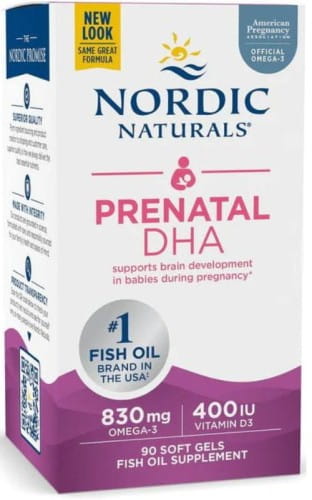 Nordic Naturals Prenatal DHA - Omega 3 (830 mg + Witamina D3 400 IU) 90 kapsułek