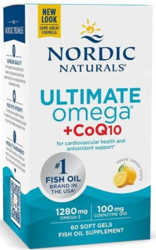 Nordic Naturals Ultimate Omega + CoQ10 1280 mg Lemon 60 kapsułek