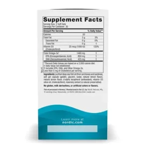 Nordic Naturals Ultimate Omega Xtra 1480mg  smak cytrynowy 60 kapsułek