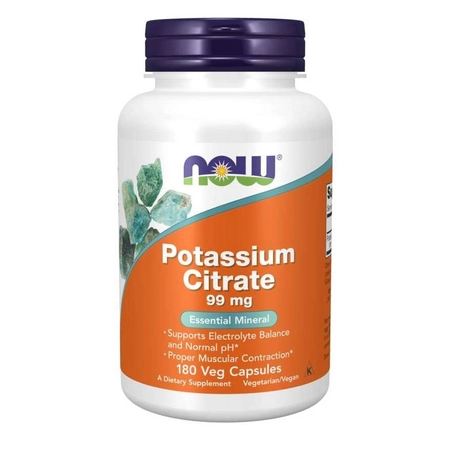Now Foods Cytrynian Potasu 99mg 180 kapsułek