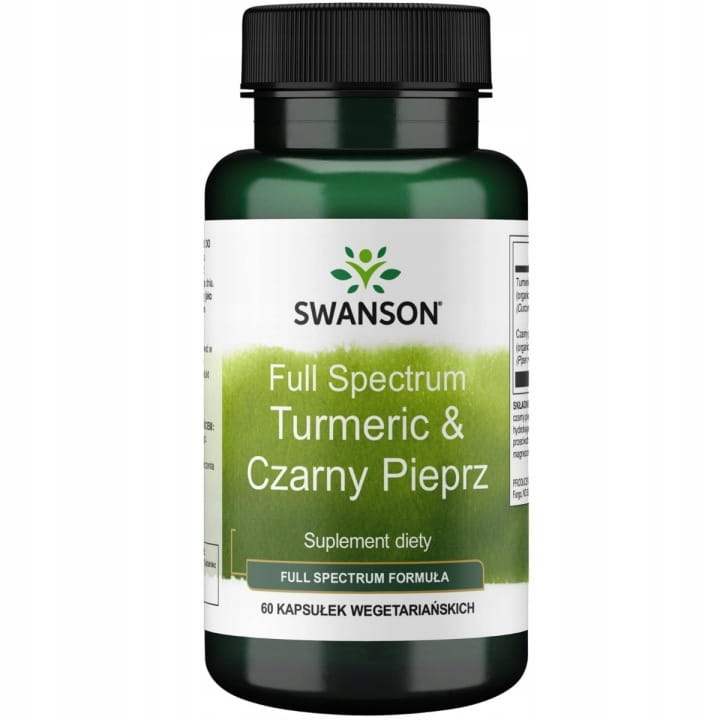 Swanson Full Spectrum Kurkuma i Czarny Pieprz 60 kapsułek
