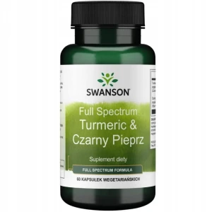 Swanson Full Spectrum Kurkuma i Czarny Pieprz 60 kapsułek