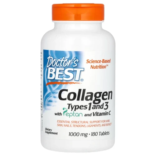 Doctor's Best, Kolagen typu 1 i 3 180 tabletek