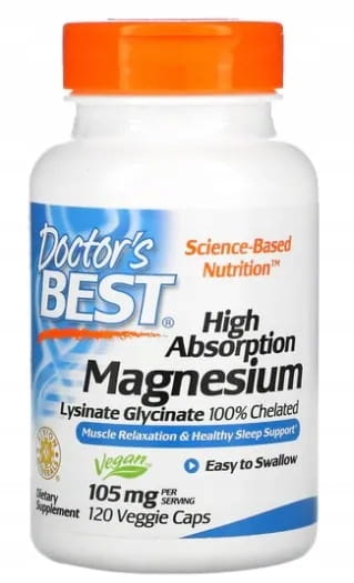 Doctor's Best High Absorption Magnesium 105mg 120 tabletek