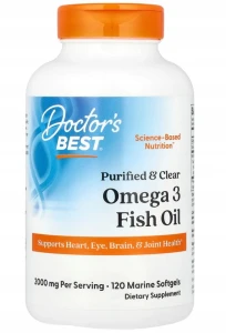 Doctor's Best Pure & Clear Omega 3 Fish 120 kapsułek