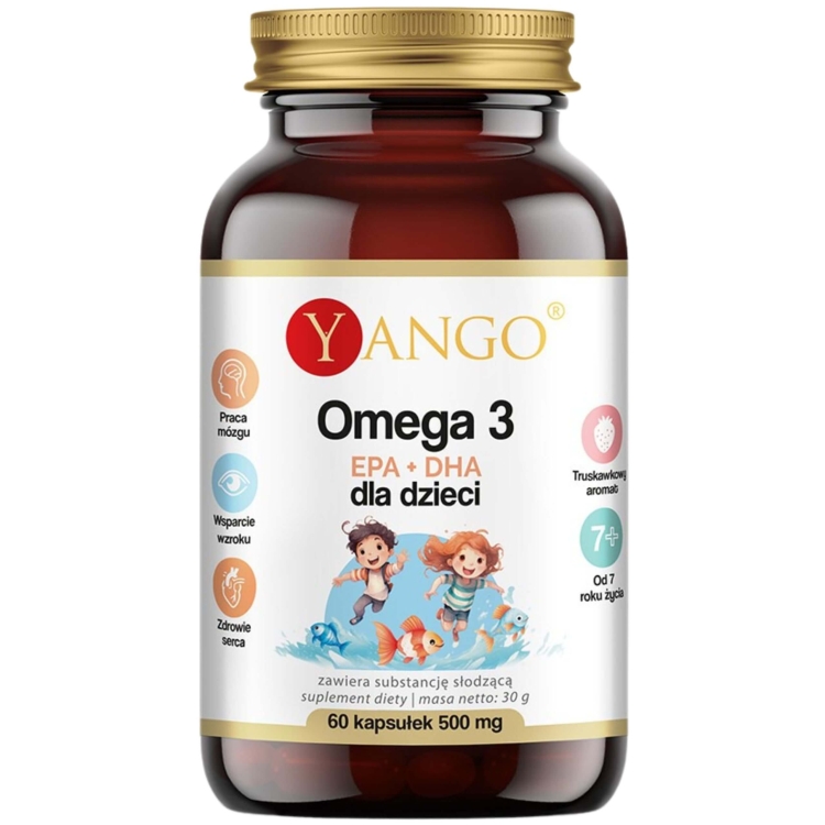 YANGO Omega 3 EPA + DHA dla dzieci 60 kapsułek