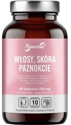 YANGO Panaseus Włosy, skóra, paznokcie 50 kapsułek