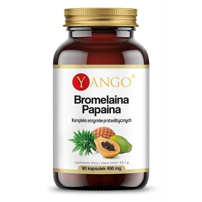 YANGO  Bromelaina + Papaina 90 kapsułek
