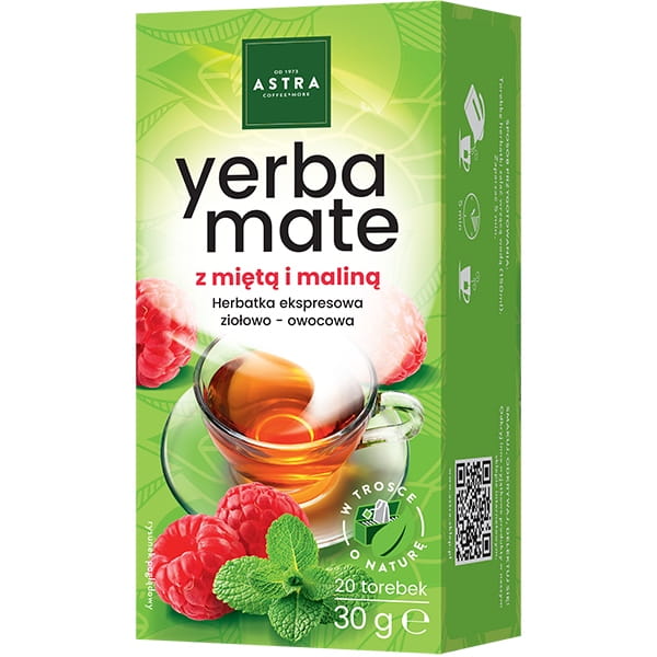 ASTRA Yerba mate z miętą i maliną 20 saszetek