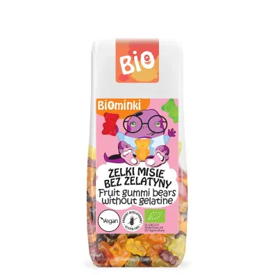 BIO PLANET Biominki żelki misie bez żelatyny bezglutenowe BIO 100 g