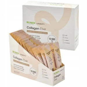 BIOWEN Collagen Elixir 10 000mg Rybi Kolagen Cynk Biotyna Wit.C 30 Saszetek