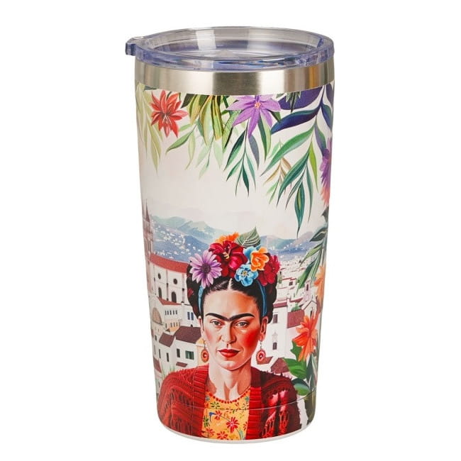 Kubek termiczny Prosty Mexican art red Frida Kahlo