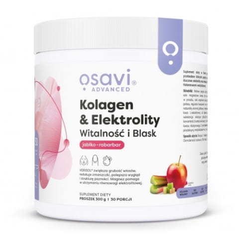 Osavi Kolagen & Elektrolity witalność i blask jabłko-rabarbar