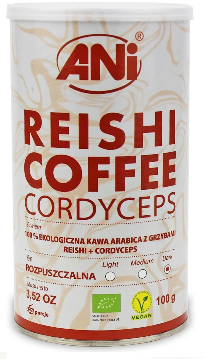 Kawa rozpuszczalna Reishi + cordyceps" bio 100 g - ANI