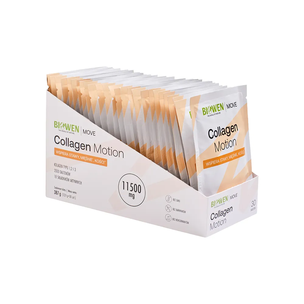 Biowen Collagen Motion 11500 mg - Witamina C Kolagen Typ I II III 30 saszetek