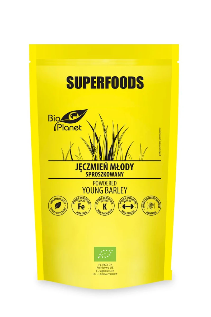 Jęczmień młody sproszkowany bio 100 g - BIO PLANET