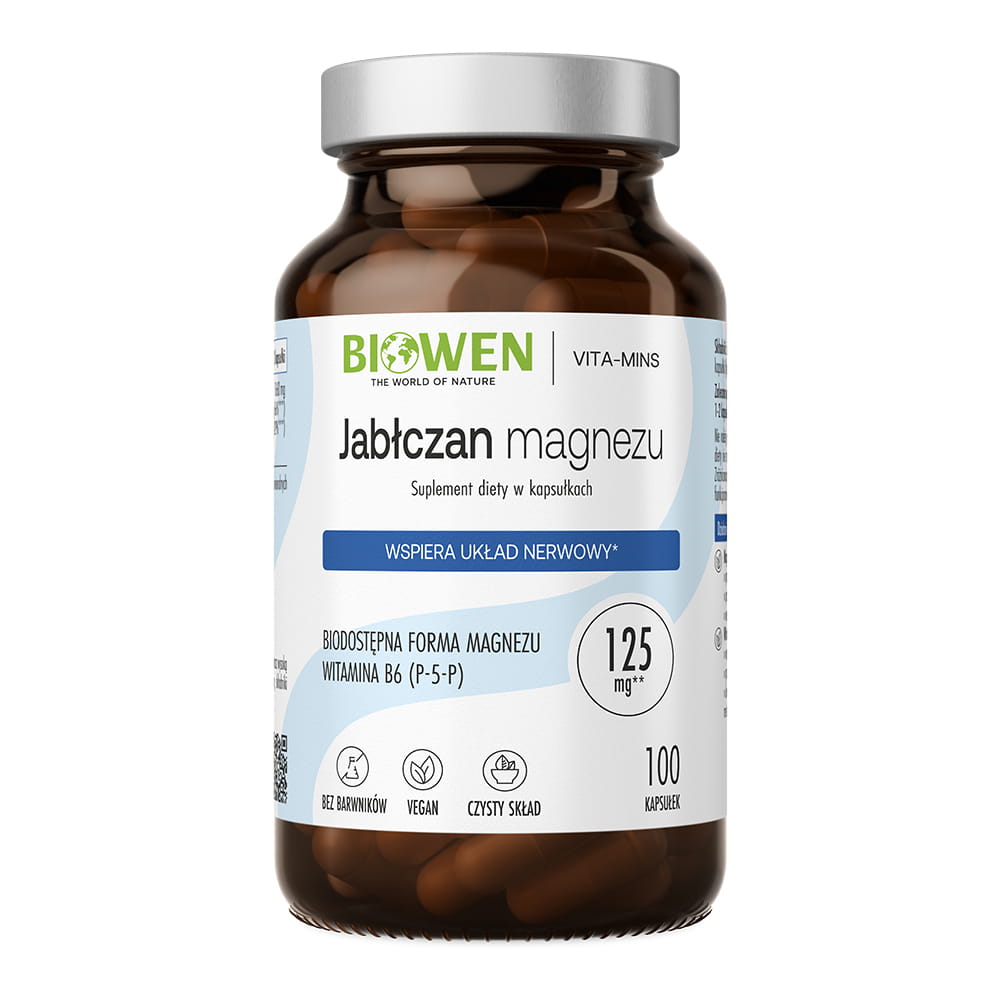 BIOWEN Jabłczan Magnezu 100 kapsułek