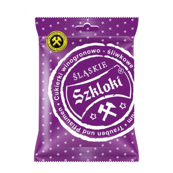 Pure Good Cukierki Szkloki Winogrona śliwki 80g