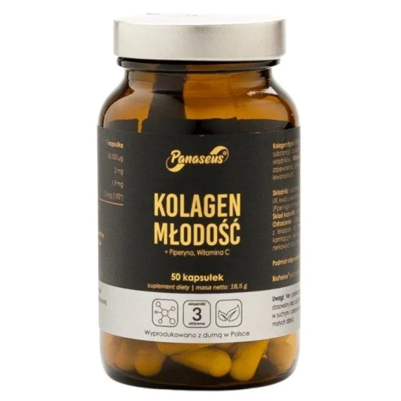 Panaseus Kolagen Młodość 50 kapsułek