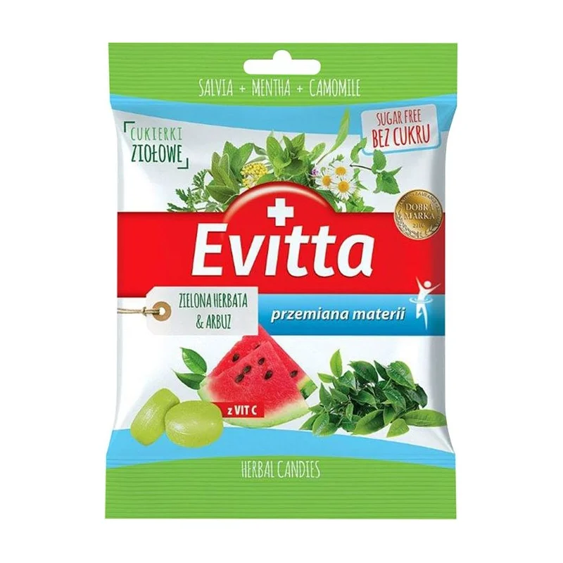 Evitta Cukierki ziołowe Arbuz zielona herbata