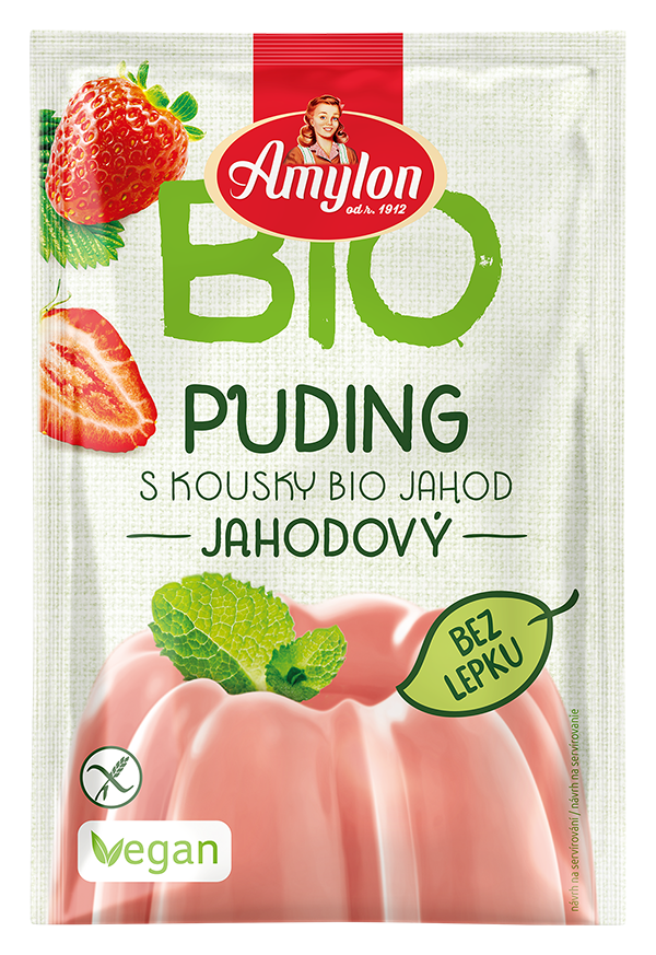 AMYLON Budyń truskawkowy bezglutenowy Bio 40g