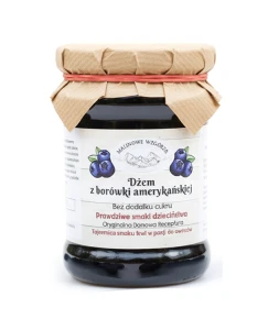 MALINOWE Dżem z borówki amerykańskiej bez cukru 270g