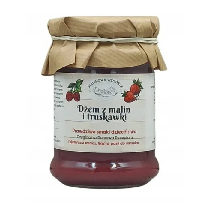 MALINOWE Dżem z malin i truskawki 270g