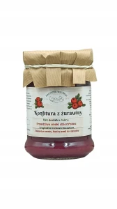 MALINOWE Konfitura z żurawiny bez cukru 270g