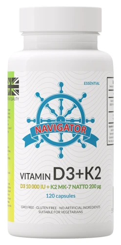 NAVIGATOR Sunny D3 10tys+K2 200mcg 90 kapsułek