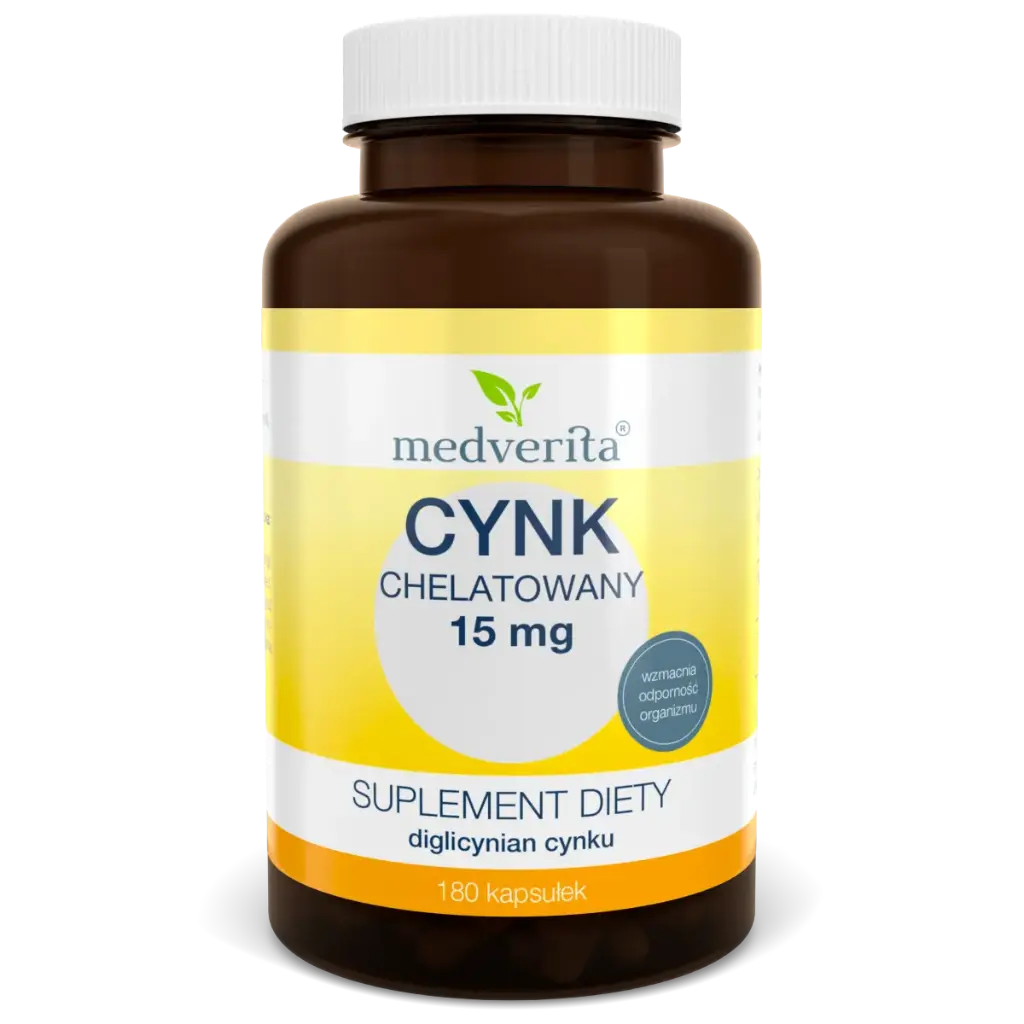 Medverita Chelat Cynku Diglicynian 15mg 180 kapsułek