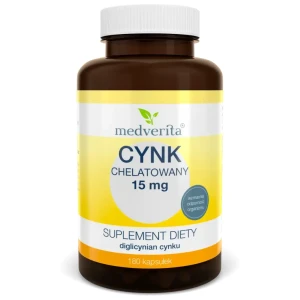 Medverita Chelat Cynku Diglicynian 15mg 180 kapsułek