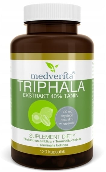 Medverita Triphala ekstrakt 40% tanin 120 kapsułek
